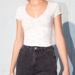 Brandy Melville floral rose Gina top
